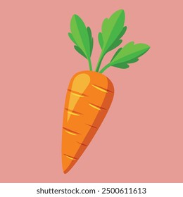 Carrot vegetable isolated vector icon.