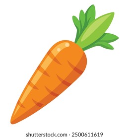 Carrot vegetable isolated vector icon.