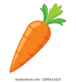 Carrot vegetable isolated vector icon.