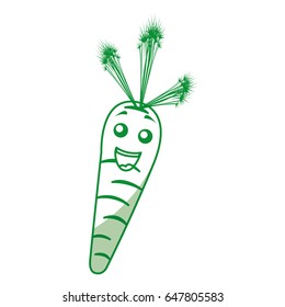 carrot vegetable kawaii character