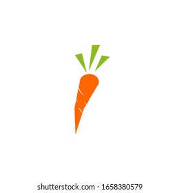Carrot vegetable logo design icon vector illustration template