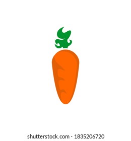 Carrot vegetable logo design vector template