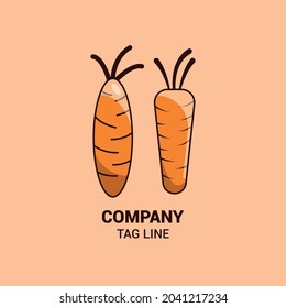 carrot vegetable, Logo and Icon Design Template Vector, Emblem, Design Concept