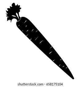 Carrot vegetable outline vector icon