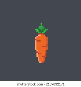 carrot vegetable in pixel style