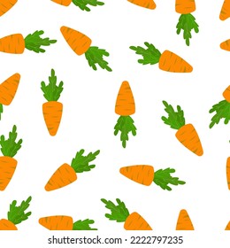 Carrot Vegetable Seamless Pattern .pattern for Easter.  Endless pattern can be used for ceramic tile, wallpaper, linoleum, textile, web page background. Kitchen and restaurant design for fabrics