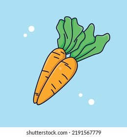 Carrot vegetable vector cartoon illustration