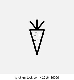 Carrot vegetable vector icon