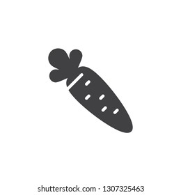 Carrot vegetable vector icon. filled flat sign for mobile concept and web design. Carrot simple solid icon. Symbol, logo illustration. Pixel perfect vector graphics