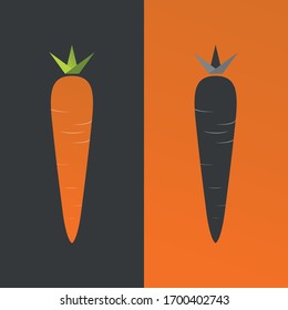Carrot vegetable vector image orange