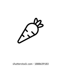 Carrot Vegetable Vector Line Icon