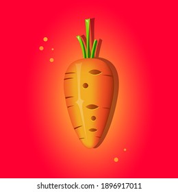 ilustratiom del vector naranja vegetal amarillo zanahoria