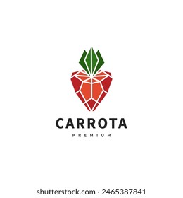 ilustración de diseño de logotipo de icono de Vector de carrota 4 