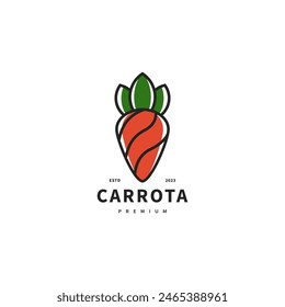 carrota vector icon logo design illustration 2