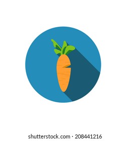 carrot,Flat style with long shadows 