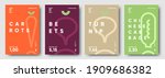 Carrots, Beets, Turnip, Chinese cabbage. Price tag, label or poster. Set of posters, vegetables and herbs in a minimalist design. Flat vector illustration. 