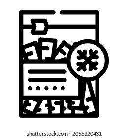 carrots frozen vegetable line icon vector. carrots frozen vegetable sign. isolated contour symbol black illustration