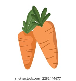 icono de zanahorias fondo blanco aislado