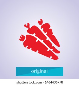 Carrots icon. A sign of carrots and vegetables. Vector.