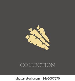Carrots icon. A sign of carrots and vegetables. Vector.