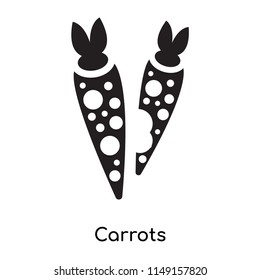 Carrots icon vector isolated on white background for your web and mobile app design, Carrots logo concept