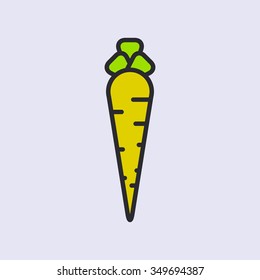 carrots icon.vector illustration.