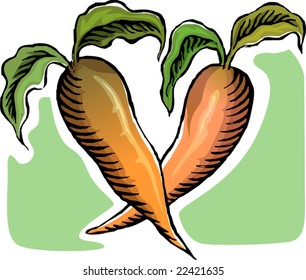 carrots with itâ??s leaves	