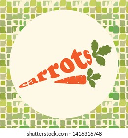 carrots lettering typography vector poster
