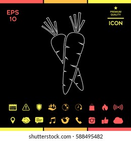 Carrots line icon