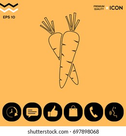Carrots line icon