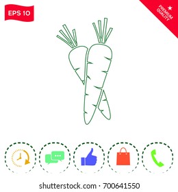 Carrots line icon