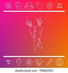 Carrots line icon