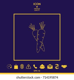 Carrots line icon