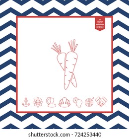 Carrots line icon