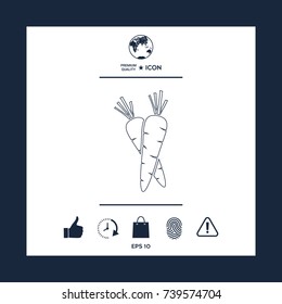 Carrots line icon