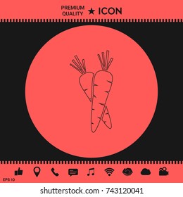 Carrots line icon