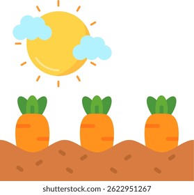 Design de ícone de vetor de linha de cenoura