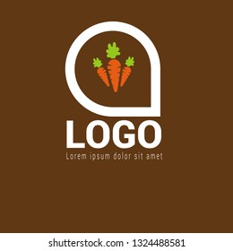 Carrots logo concept. Designed for your web site design, logo, app, UI.Carrots icon.three carrots logo.vegan icon