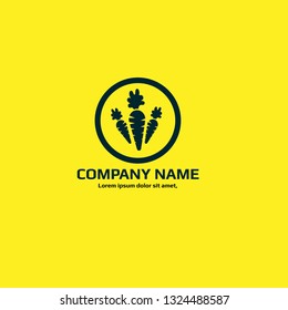 Carrots logo concept. Designed for your web site design, logo, app, UI.Carrots icon.three carrots logo.vegan icon