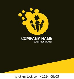 Carrots logo concept. Designed for your web site design, logo, app, UI.Carrots icon.three carrots logo.vegan icon