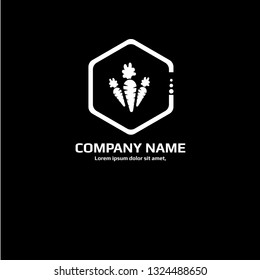 Carrots logo concept. Designed for your web site design, logo, app, UI.Carrots icon.three carrots logo.vegan icon