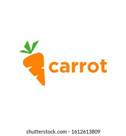 Carrots logo concept. Designed for your web site design, logo, app,Template for logo with carrot,vegan icon