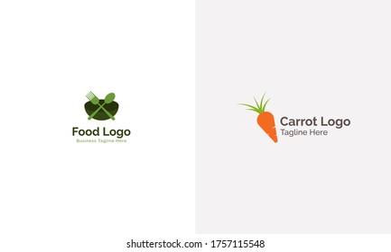 

carrots logo creative frees organic food logo template 