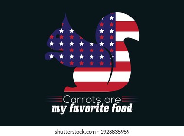 carrots are my favorite food -t-shirt design.