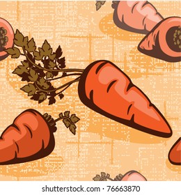 carrots on a braided background in bed tones
