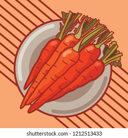 Carrots on the plate