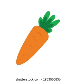 Carrots on a white background. Vector illustration. Icon.