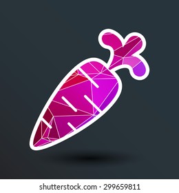 Carrots polygons trend logo icon vector style signs.