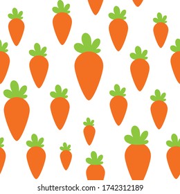 carrots seamless pattern on a white background