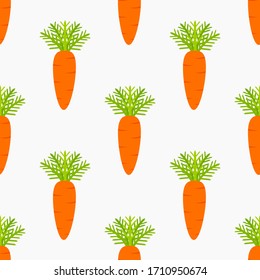 Carrots  seamless pattern. Vector illustration.